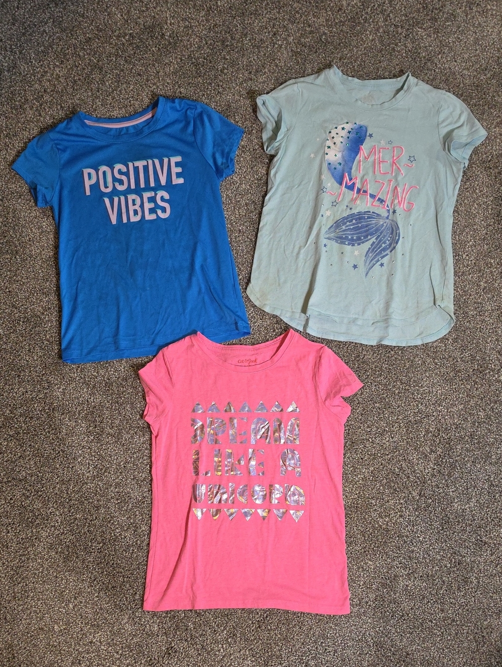 Pink Metallic Graphic Girls' Short Sleeve Tee Bundle